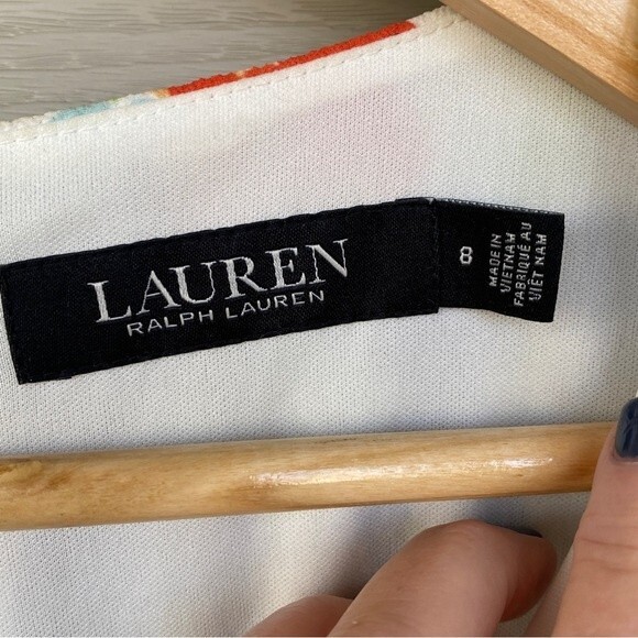 Lauren Ralph Lauren Faux Wrap Dress - Size 8 - EUC - Picture 8 of 11